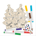DIY wooden Christmas Tree with painting educational drawing toys